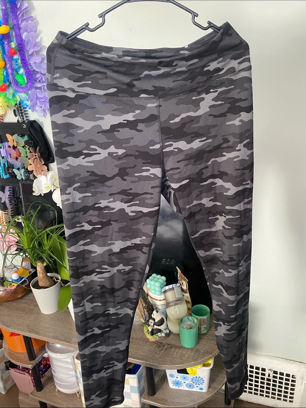 Maurices Black and Gray Camo Kids Leggings